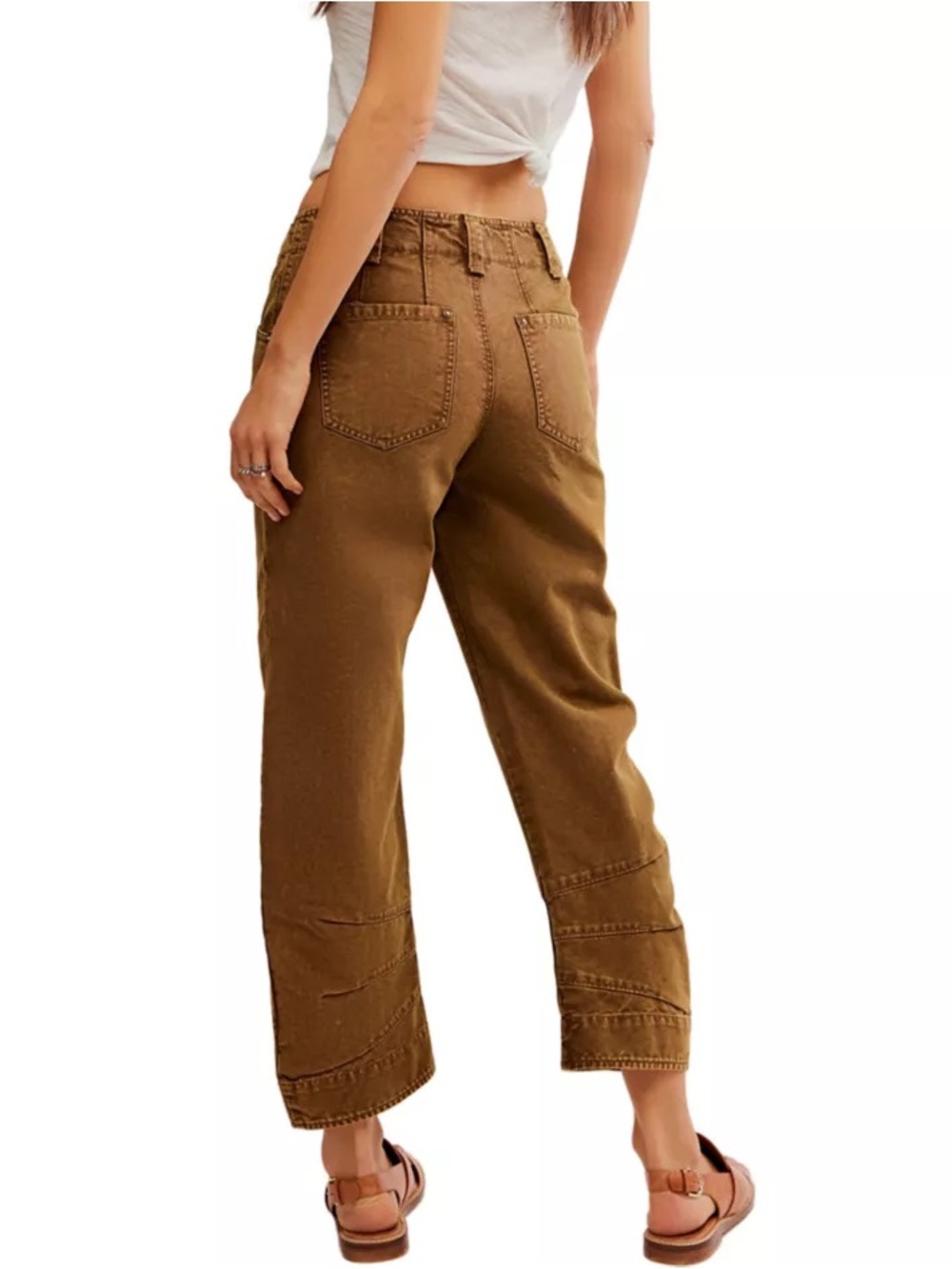 Free People Supersonic Slim Pants - size 10 (large) 100% Cotton - Picture 2 of 8